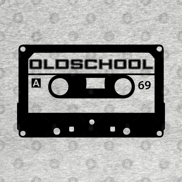 OLDSCHOOL CASSETTE TAPE BIRTHDAY GIFT SHIRT BLACK 69 by KAOZ